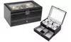 Leather 12 Mens Watch Box Jewelry Display Drawer Watch