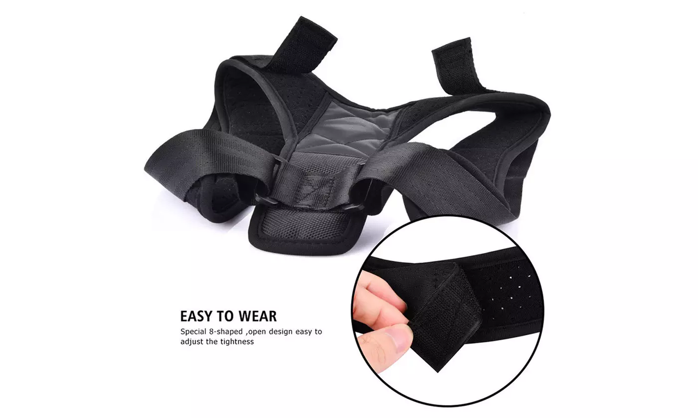 Posture Corrector Magnet Therapy Back Support Brace Adjustable Lumbar 