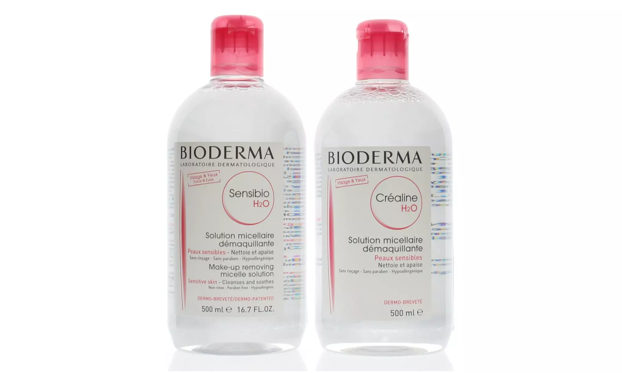 Bioderma Sensibio or Crealine H2O Micellar Water Make-Up Remover -1, 2 or 3 Pack - Primary Image