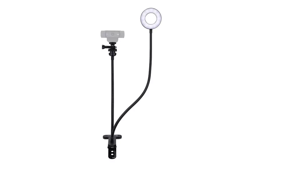 Logitech C920S Pro HD Webcam with Stand with Selfie Ring Light & 4-Port USB Hub - Second Medium
