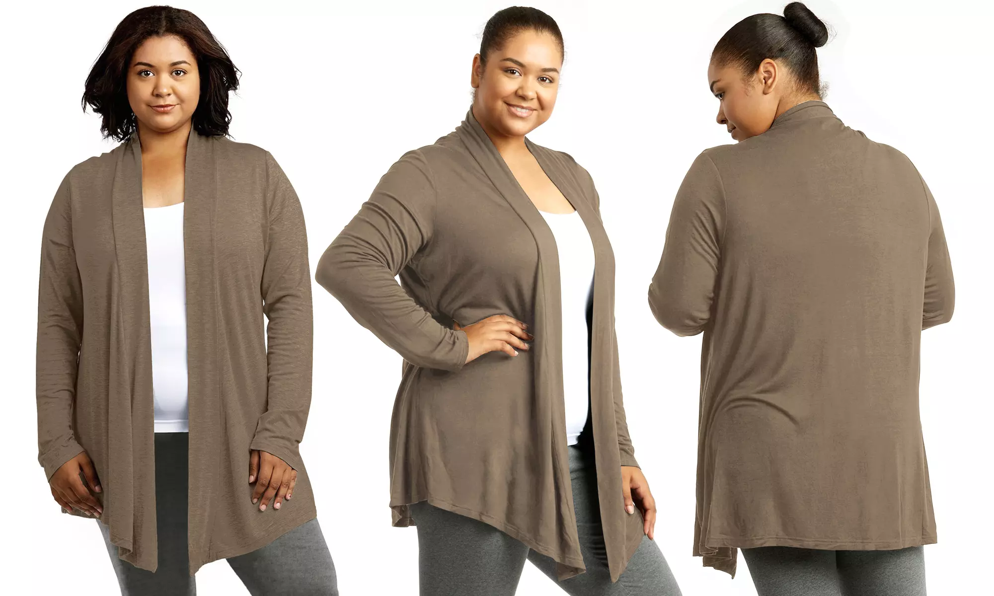 Women's Casual Long Sleeve Open Front Lightweight Drape Cardigan