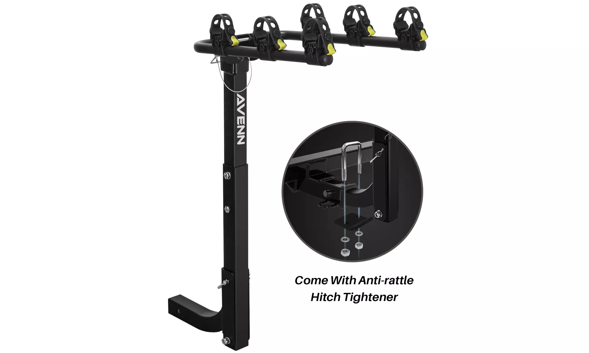 Avenn Premium Carrier Rack Hitch Mount Swing Down Bicycle Rack - Primary Image