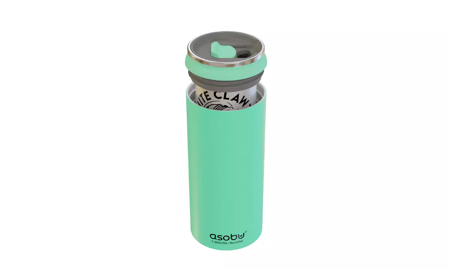 Asobu 16oz Multi Can Cooler, Insulated Stainless Steel with Lid