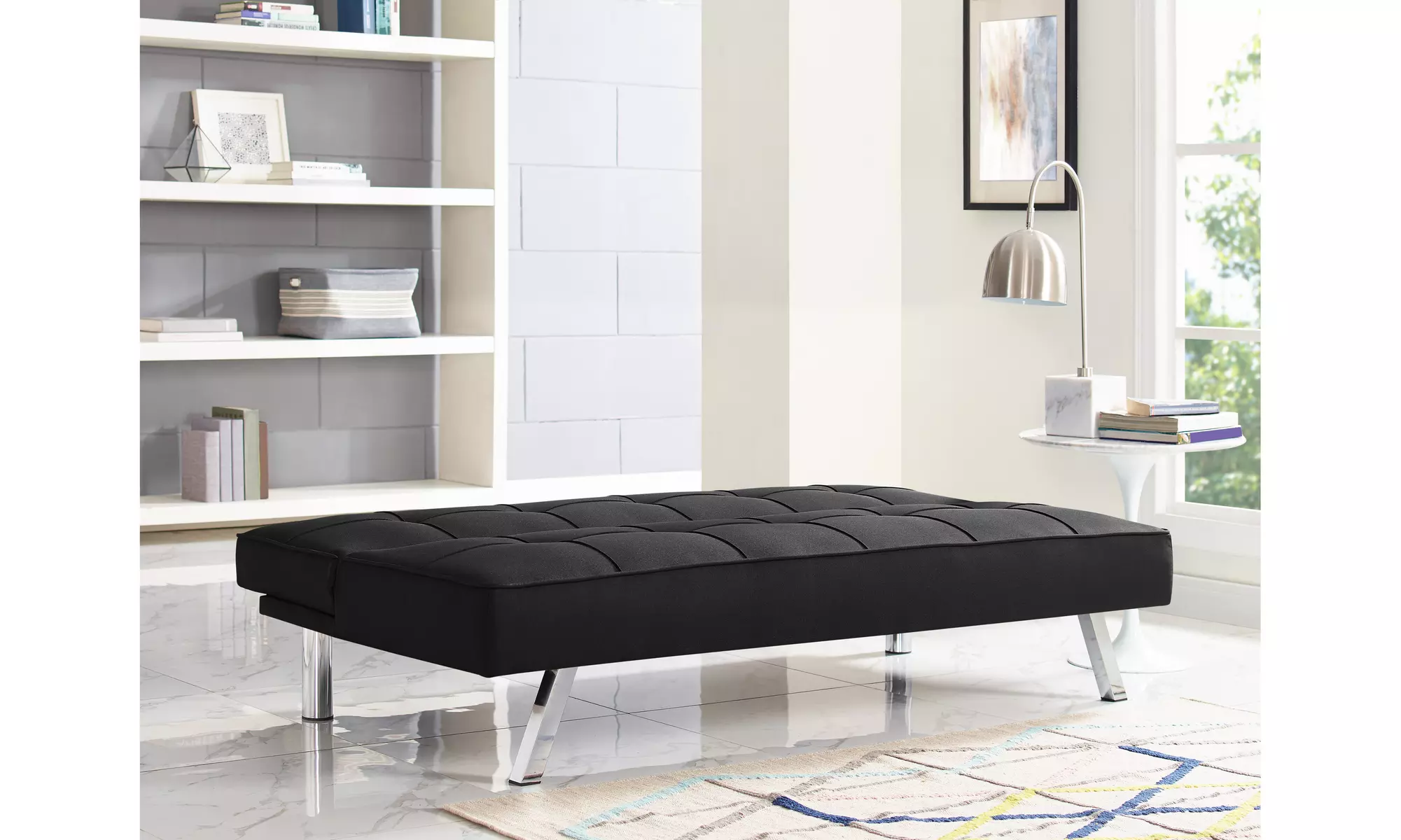 Serta Chelsea Convertible Sofa Futon, Black - Second Medium