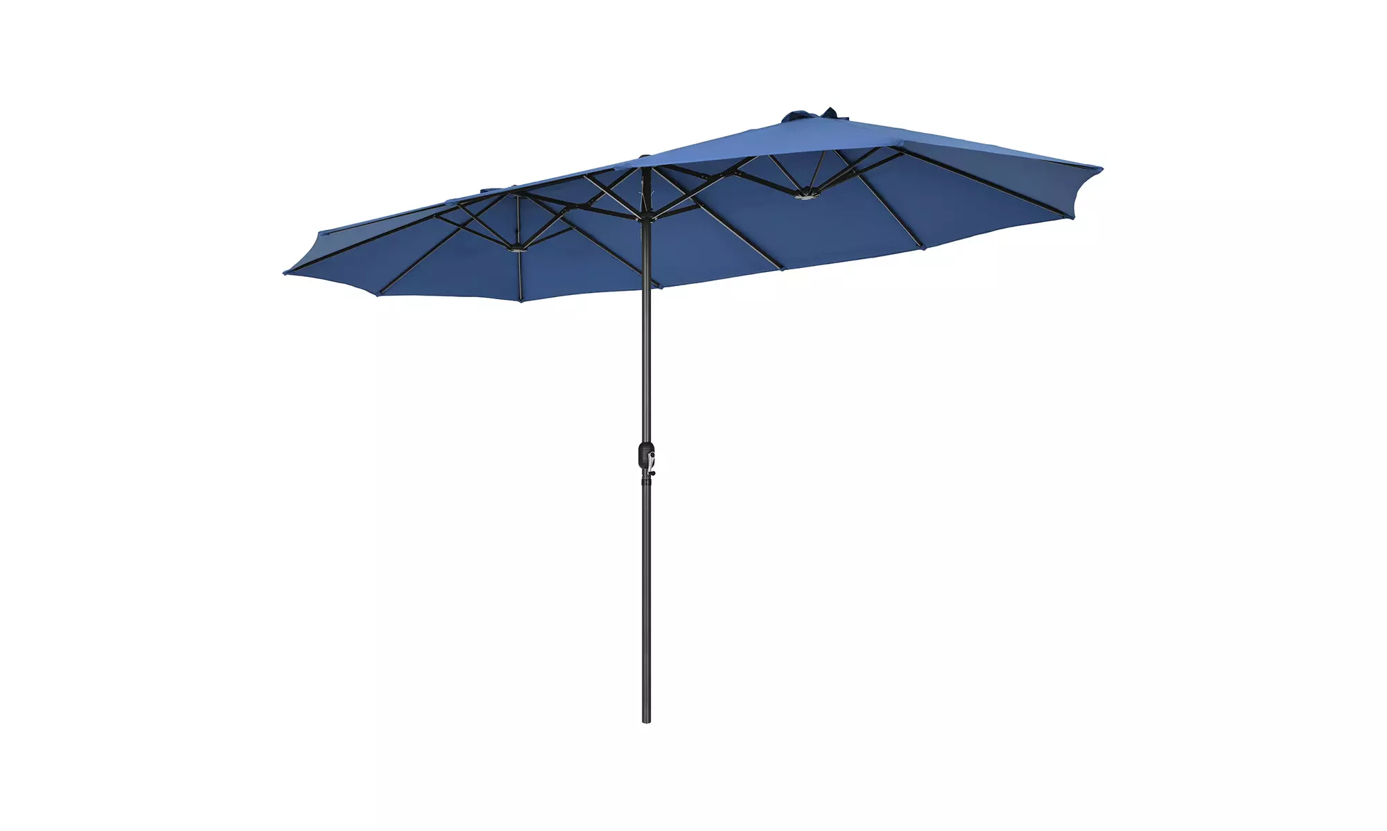 Costway 15FT Patio Double-Sided Umbrella Crank Outdoor Garden Market Sun Shade