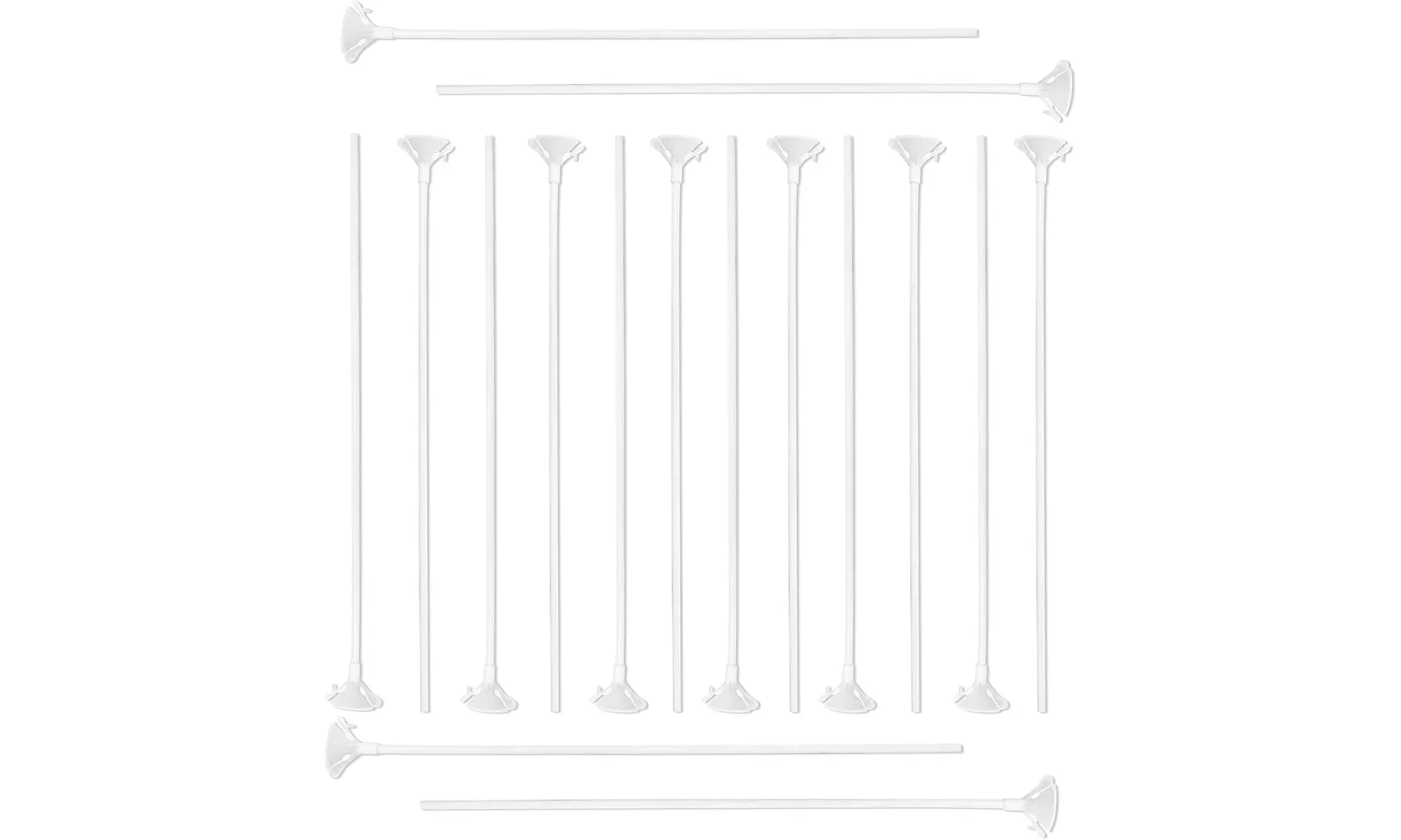 Clear Plastic Balloon Stick Reusable Balloons Column with Stand Base Holder - Primary Image