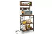 Costway Kitchen Bakers Rack 60'' Microwave Stand w/ Power Outlet Open Shelves - Second Medium