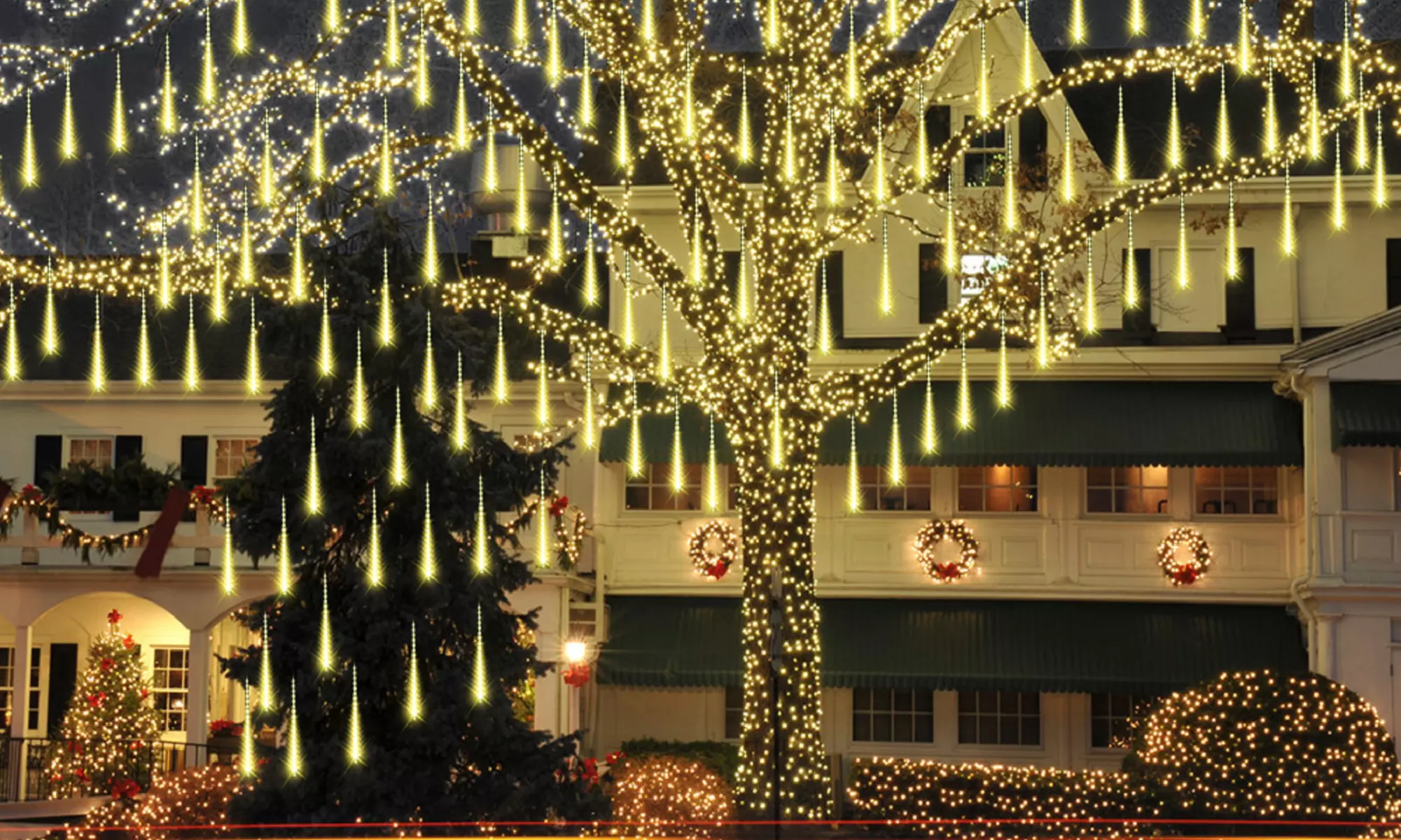 LED Outdoor Waterproof Christmas Lights Meteor Shower Tree Lights 