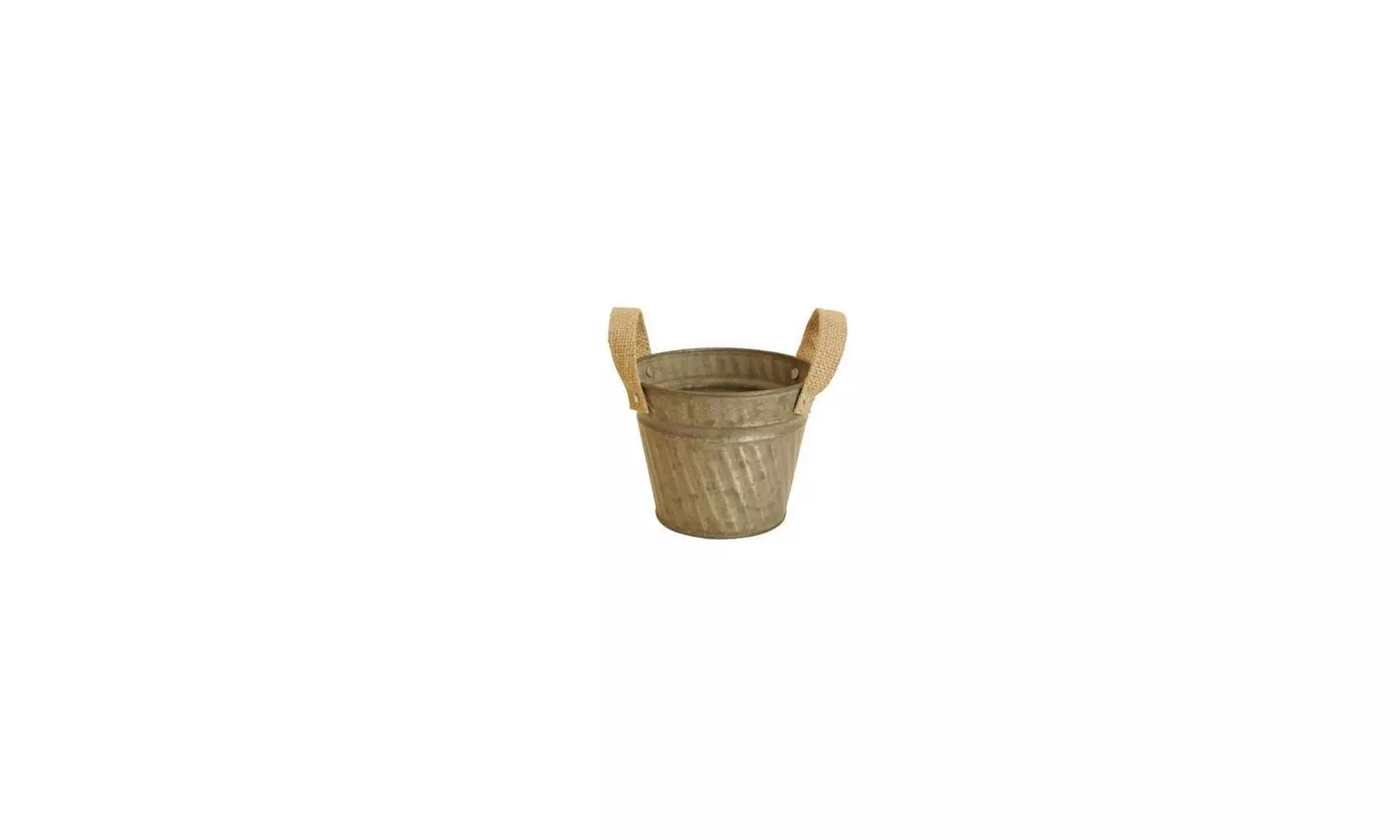 Wald Imports 8668-5P 5 in. Iron Pail with Burlap Handle Pack of 2 - Primary Image