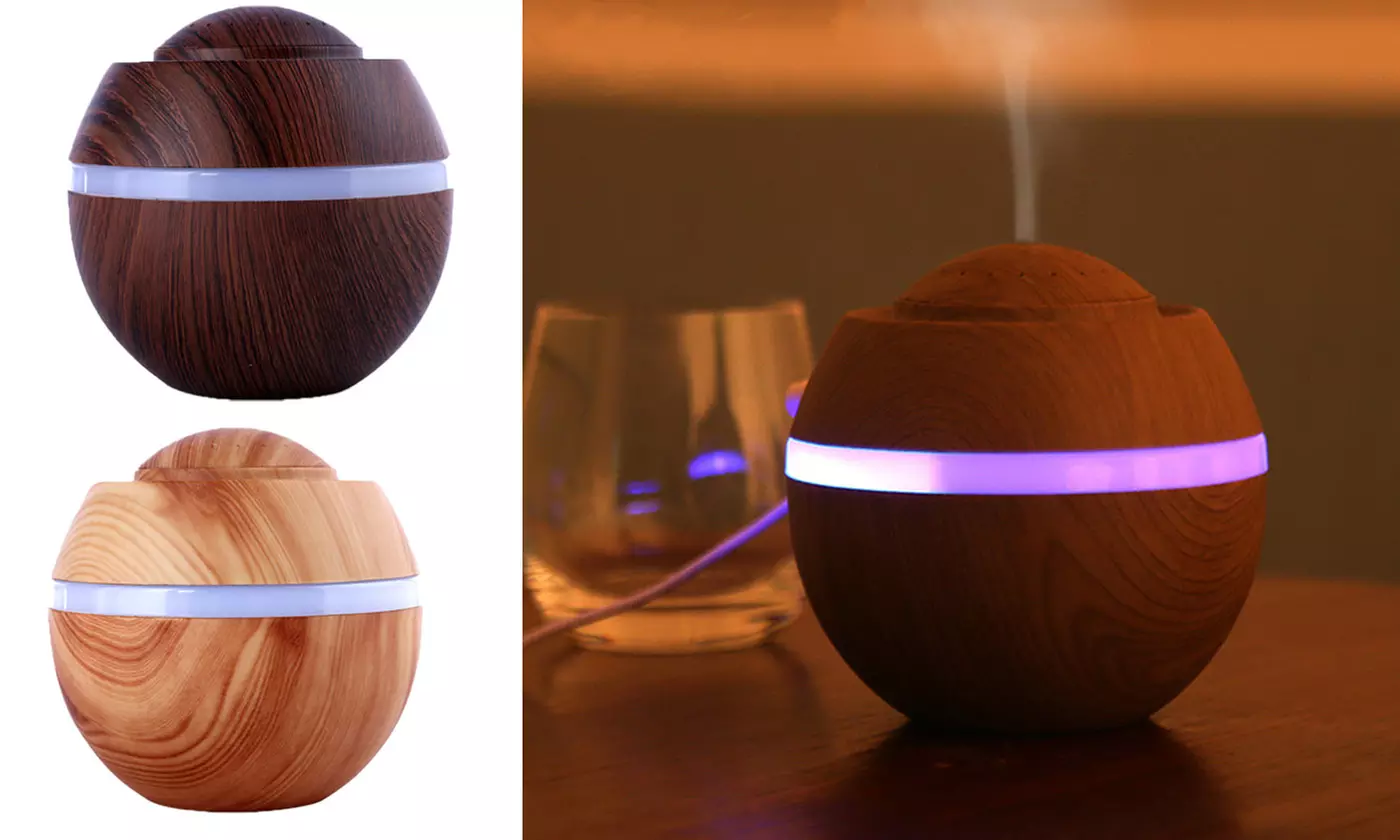 500ML Essential Oil Diffuser Humidifier With LED Aromatherapy Air Purifier - Primary Image