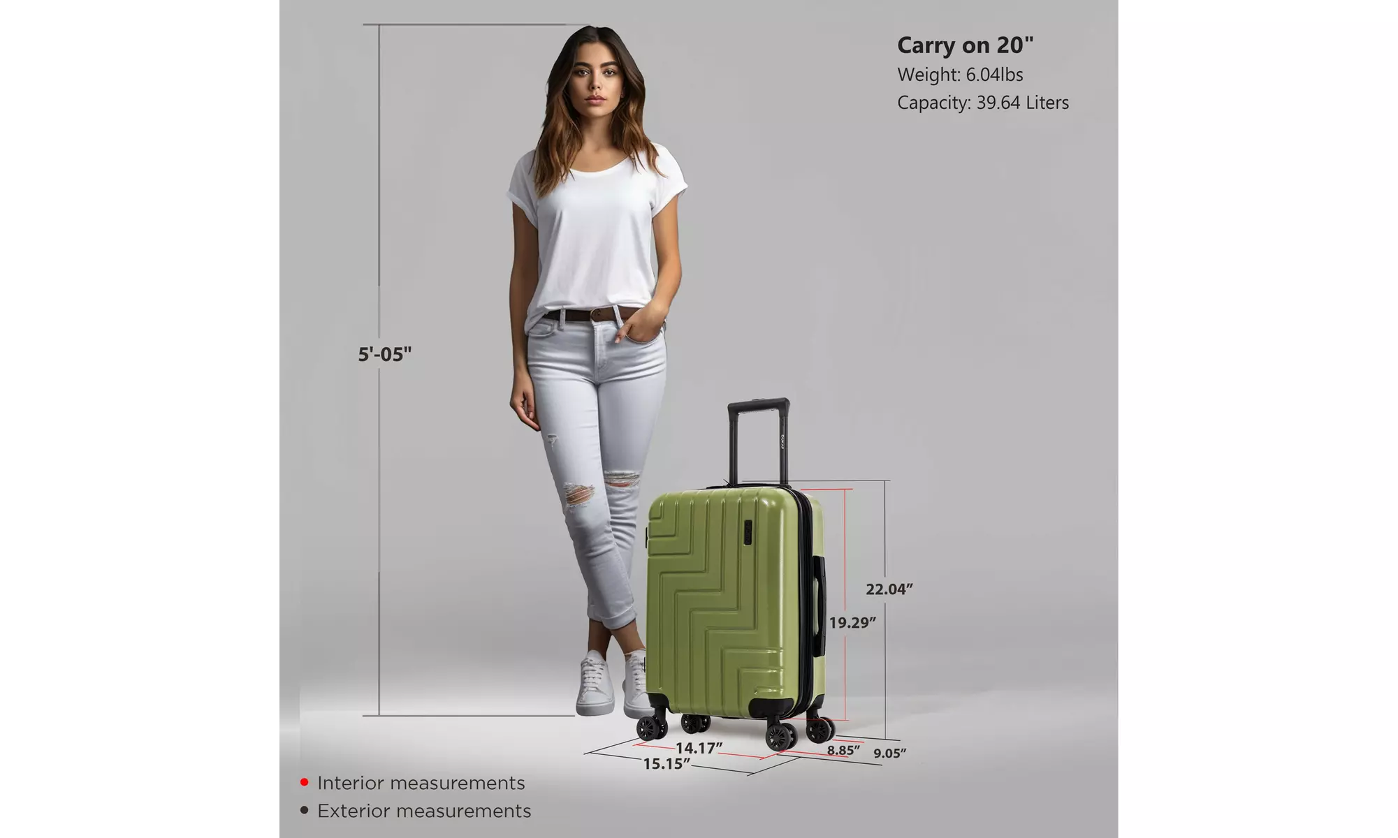 DUKAP Zahav Lightweight Hardside Spinner Luggage
