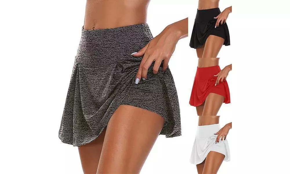 Women Sports Quick Drying Skort Skirt Active Athletic Yoga Fitness Skirts - Primary Image