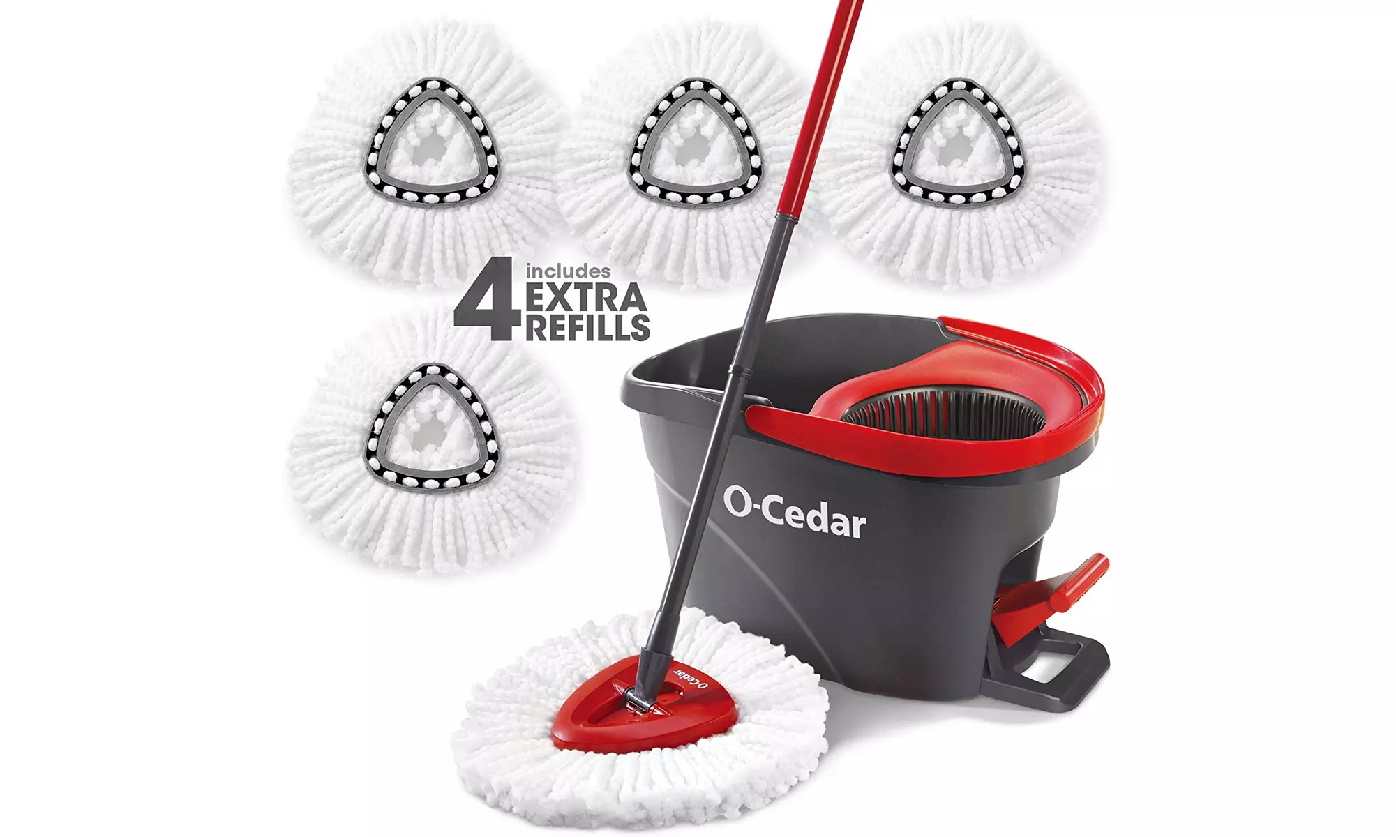 O-Cedar Easy Wring Spin Mop & Bucket/ 4 Extra Refills, 1 CT - Primary Image