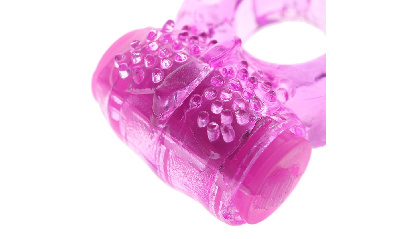 Vibrating Penis Ring Clit Simulator Lover Couple Sex Toys