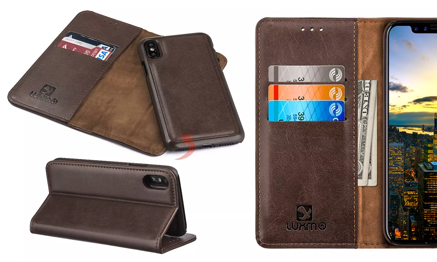 WalvoDesign Folio iPhone 7-8-7/8 Plus iPhone X-XS-XR-XS Max Wallet Case for Men - Second Medium