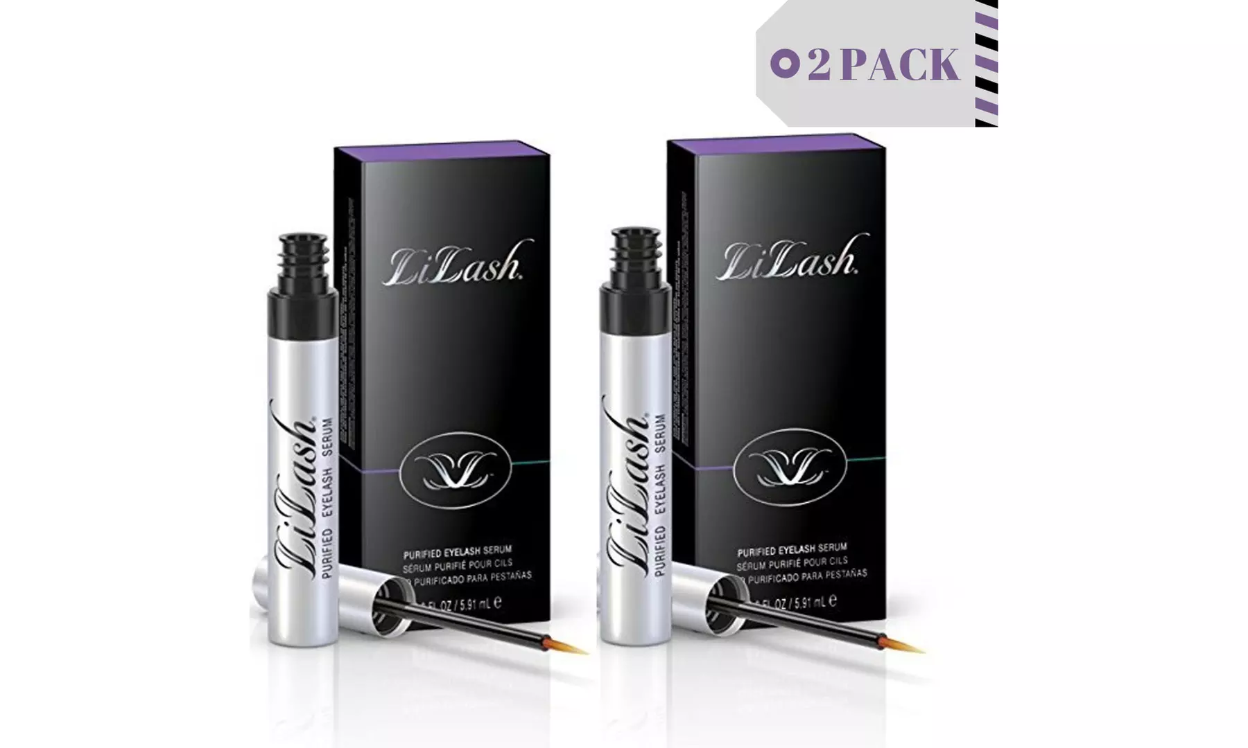 2 PACK LiLash Purified Eyelash Serum - 5.91 ml, 6 Month Supply 2 PACK - Primary Image