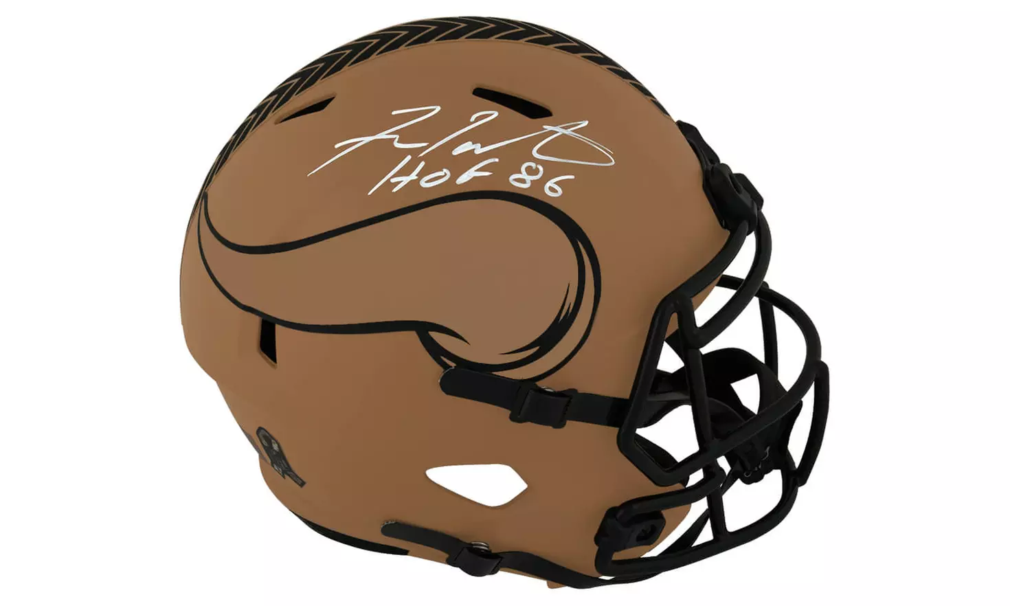 Fran Tarkenton Signed Vikings SALUTE 2023 Riddell Full Size Replica Helmet w/HOF - Primary Image