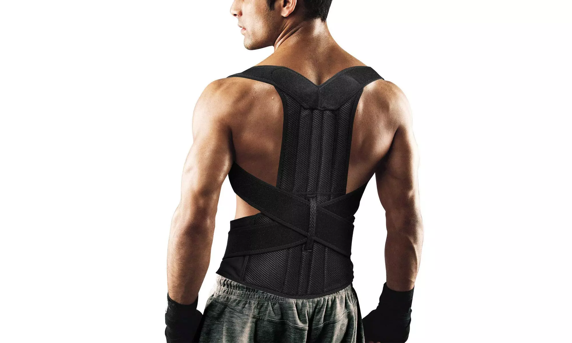 Back Brace Posture Corrector for Women and Men Back Lumbar Shoulder Support - Primary Image