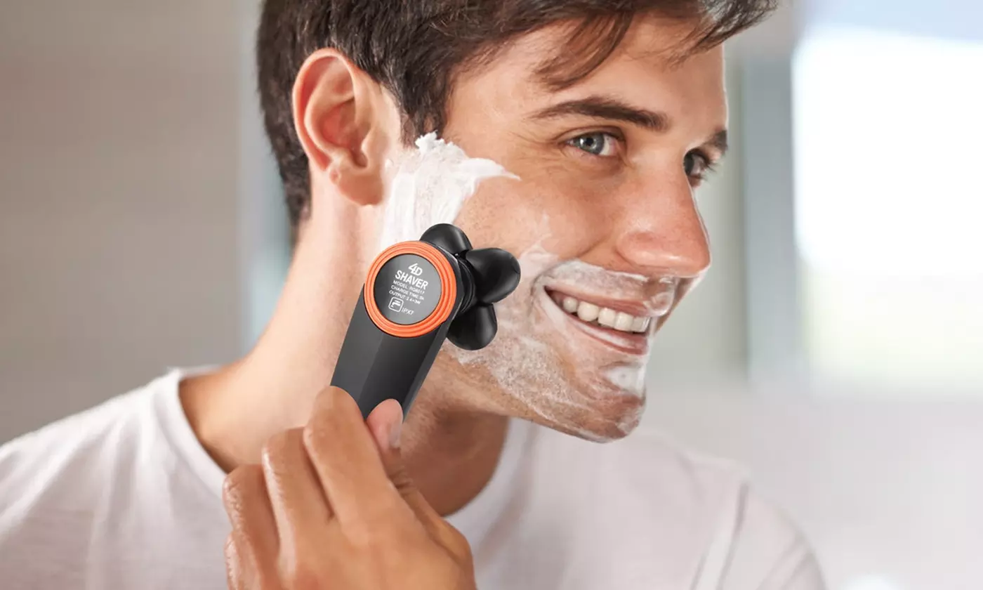 iMounTEK Men's Cordless 4D Electric Rotary Shaver Wet/Dry Rechargeable Razor
