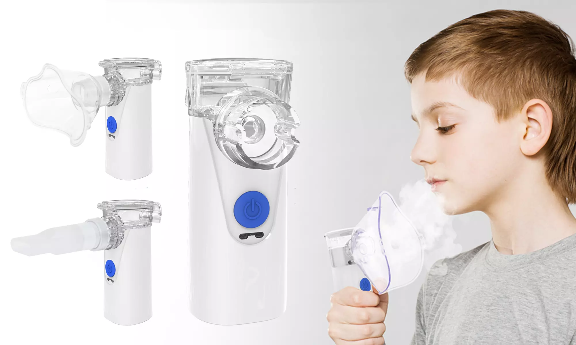 Rechargeable Portable Handheld Nebulizer Steam Inhaler for Breathing Problems - Primary Image