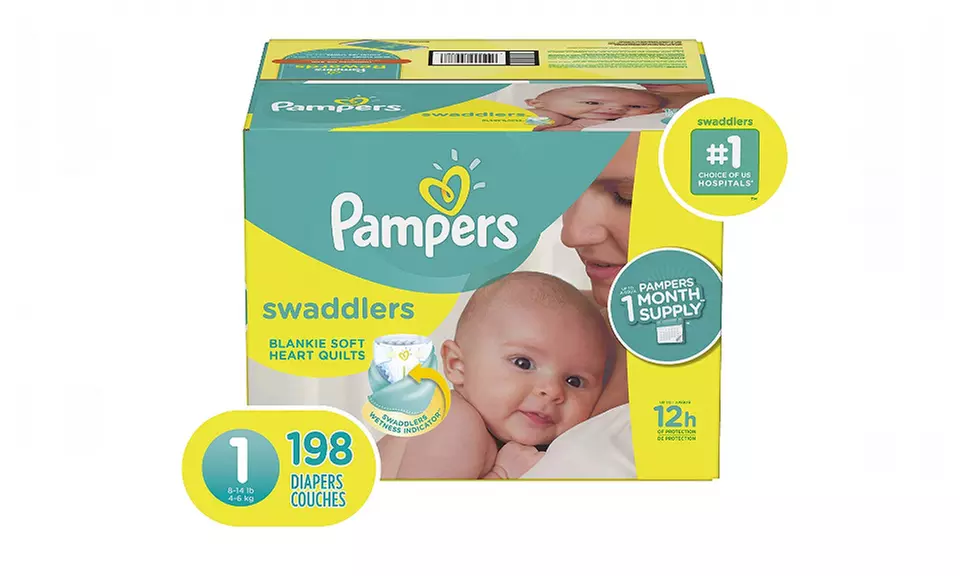 Pampers Swaddlers Disposable Baby Diapers Size 1, 198 Count - Primary Image