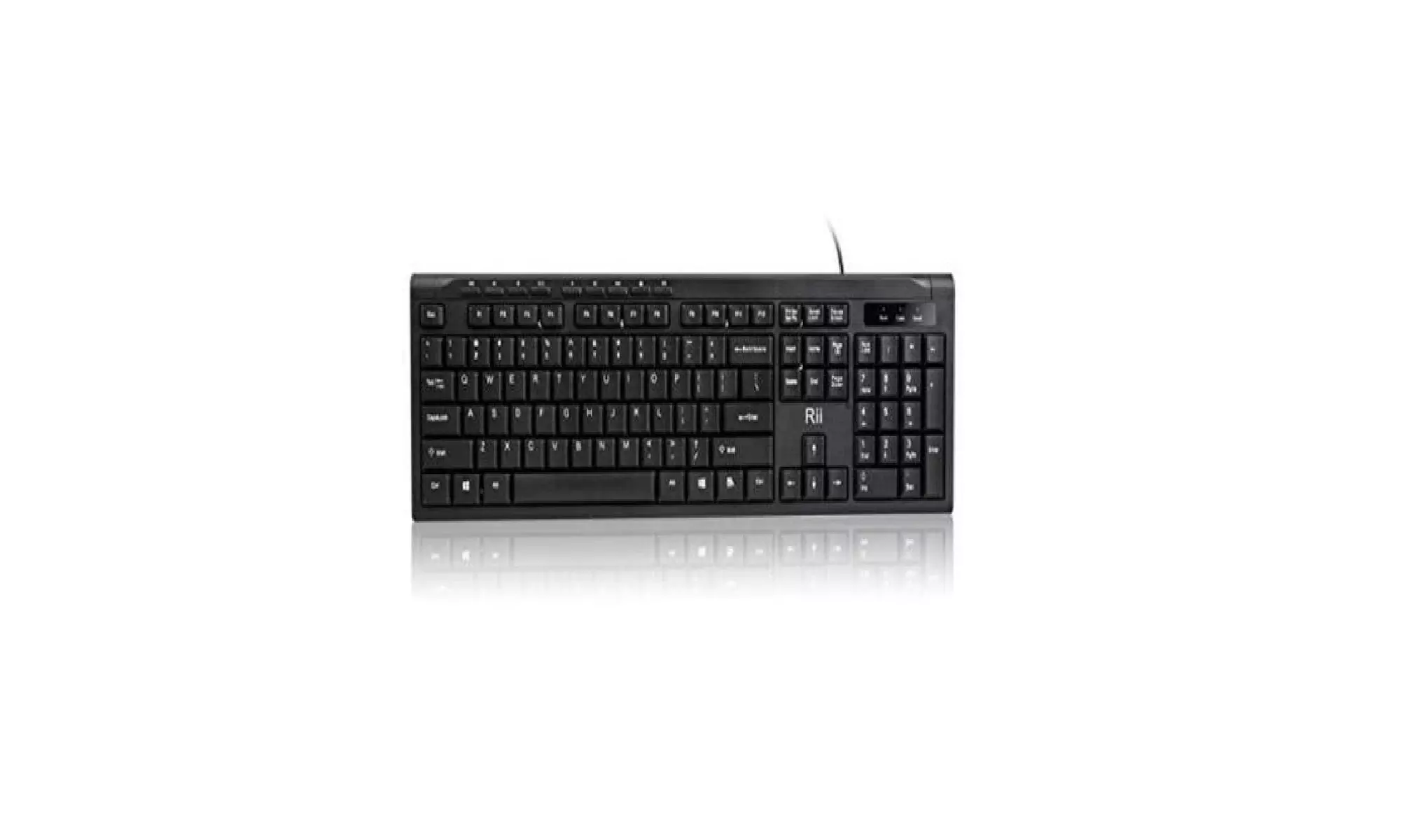 Rii RK907 Ultra-Slim Compact USB Wired Keyboard - Primary Image