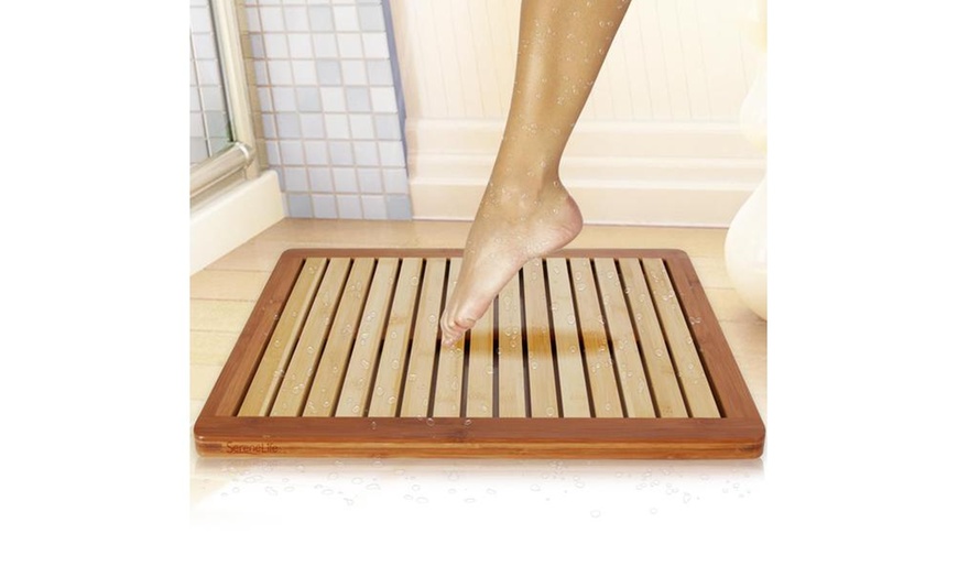 Serenelife Bamboo Bath Mat Groupon