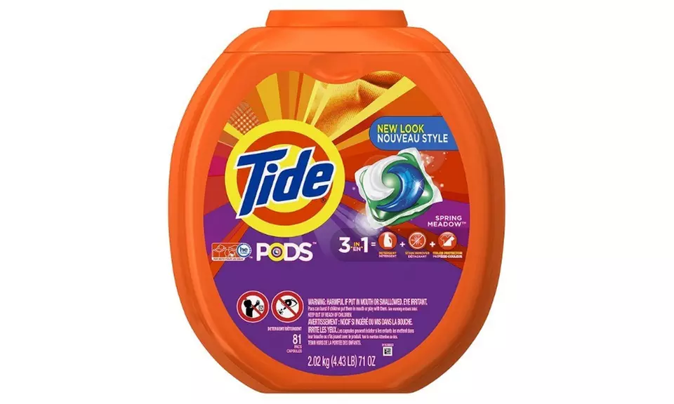 Tide PODS 3 in 1 HE Turbo Laundry Detergent Pacs, (81 Pack) - Primary Image