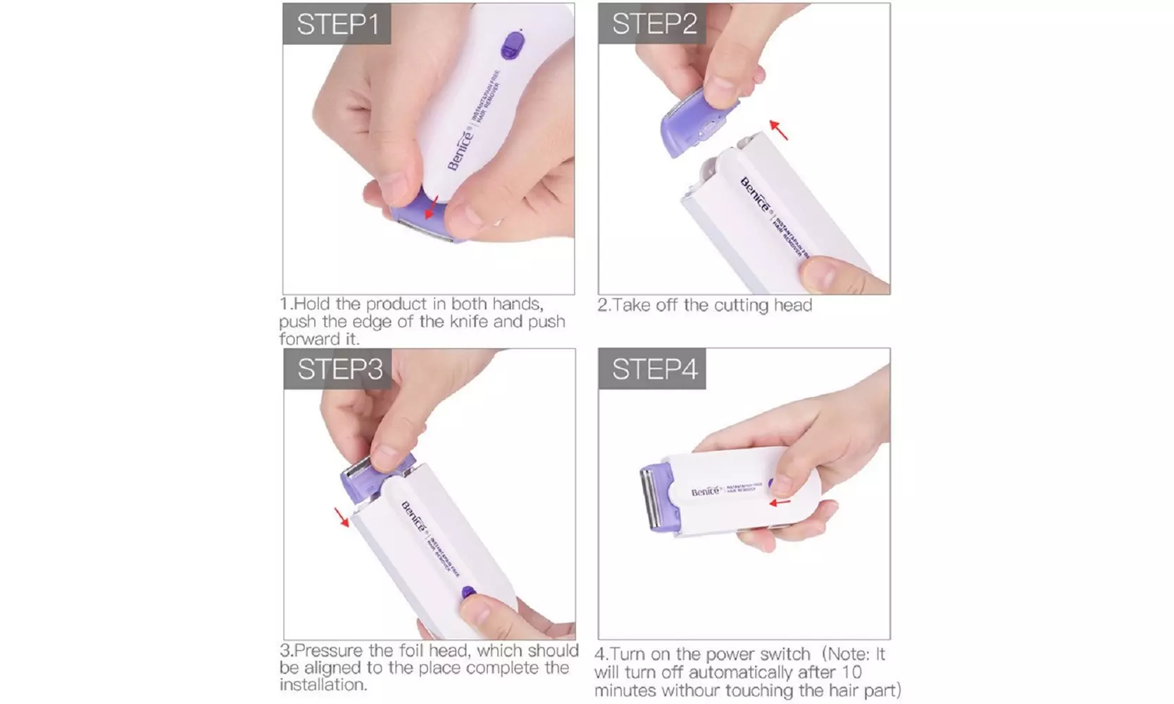  Hair Removal Electric Pain Free Depilatory Device - Second Medium
