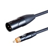 Image 5: Stage Right by Monoprice On Tour Cables XLR Male to RCA Male, 24AWG, Black, 15ft