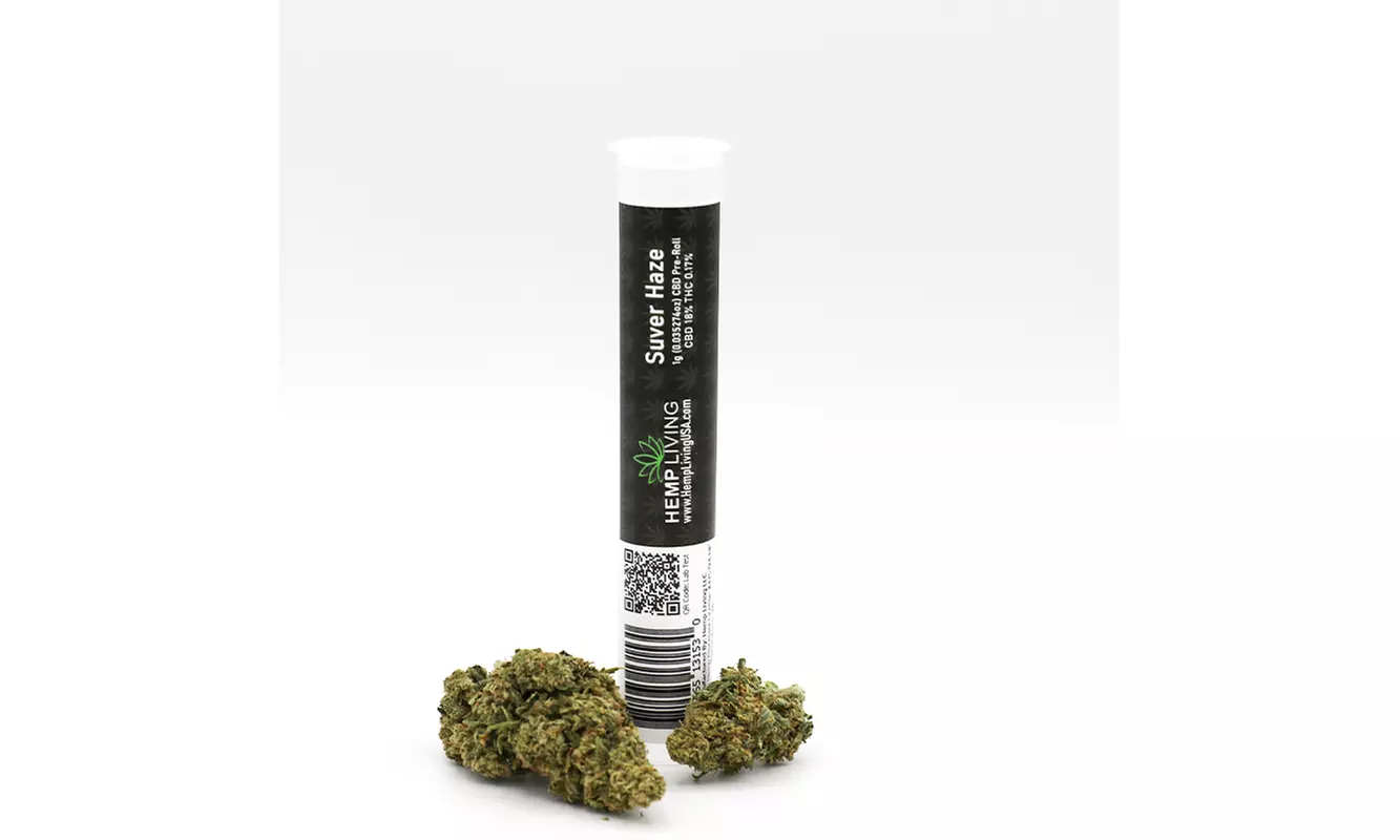 Hemp Living CBD Buds - Suver Haze 14.22% CBD Pre Roll - Second Medium