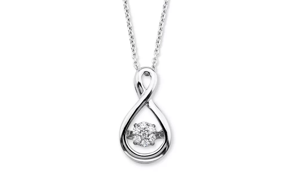 Diamond in Motion (TM) Loop Pendant Necklace 18" - Primary Image