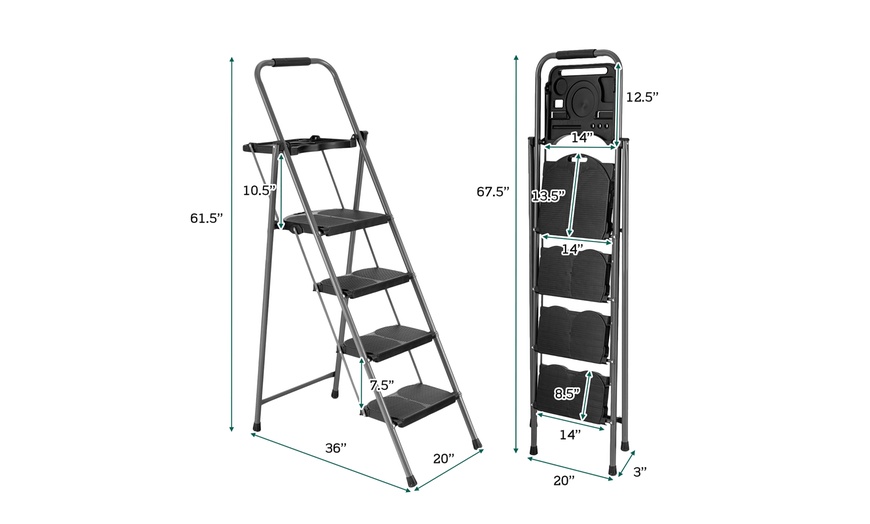 Up To 57% Off On Costway 4 Step Folding Ladder... | Groupon Goods