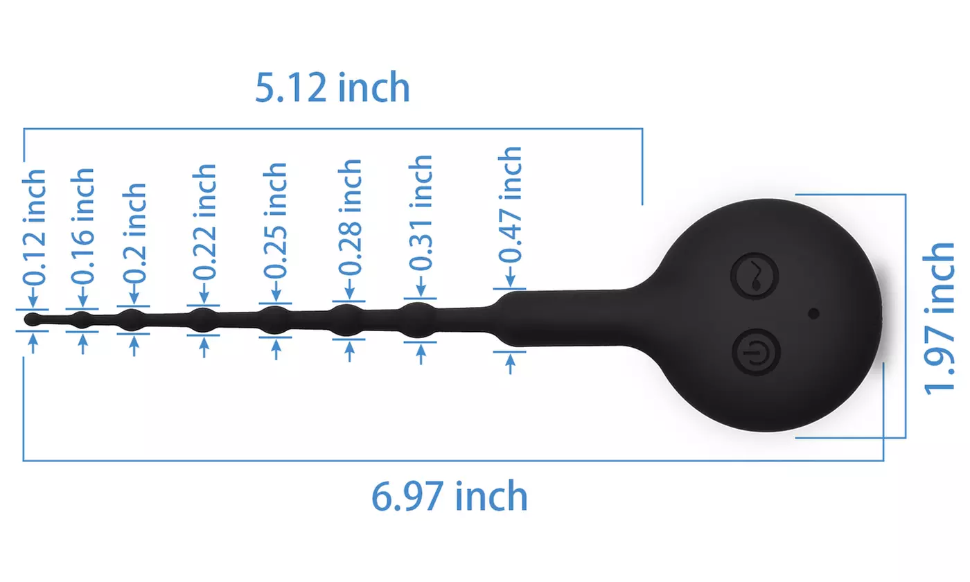 Silicone Beaded G-spot Plug Long Stretcher Dilator Plug Vibrator