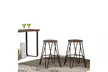 Simeon 24 inch Metal Counter Height Stool with Wood Seat - Second Medium
