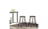 Simeon 24 inch Metal Counter Height Stool with Wood Seat