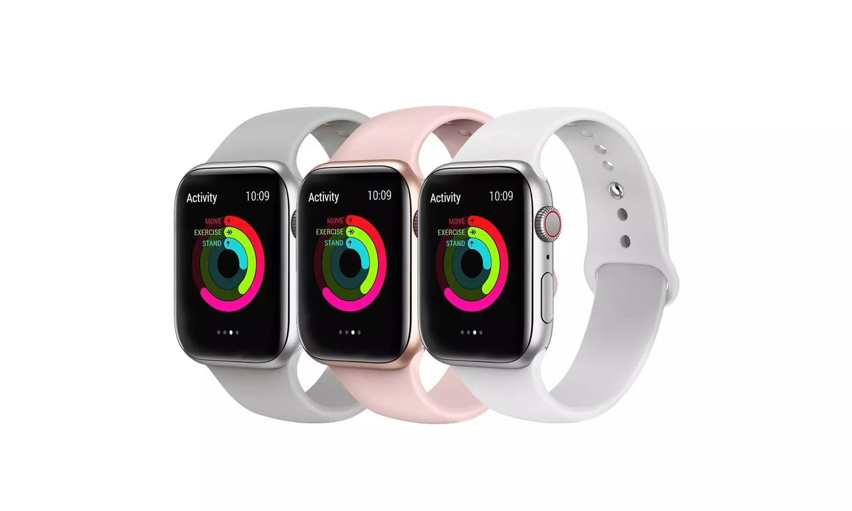 3 Pack Silicone Mix Color Sports Watch Band Replacement Strap Apple iWatch