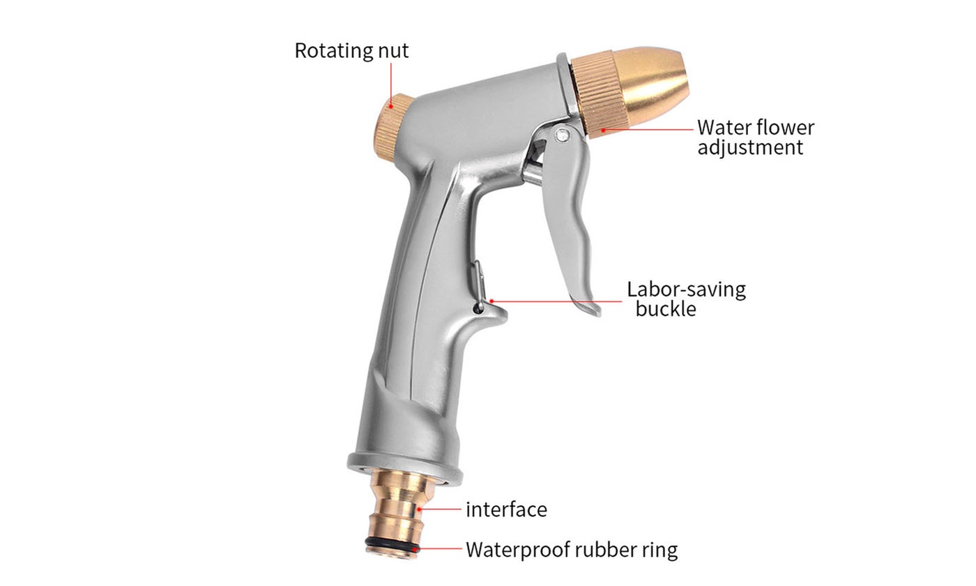Heavy Duty Metal Handheld Water Nozzle High Pressure Sprayer Gun