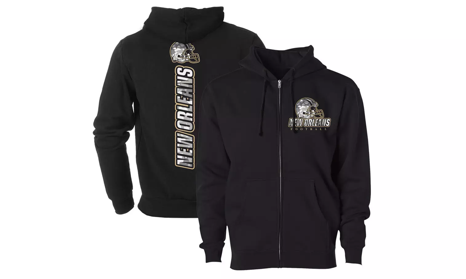 Men Army Camo Football Zip Up Hoodie (S-2XL)