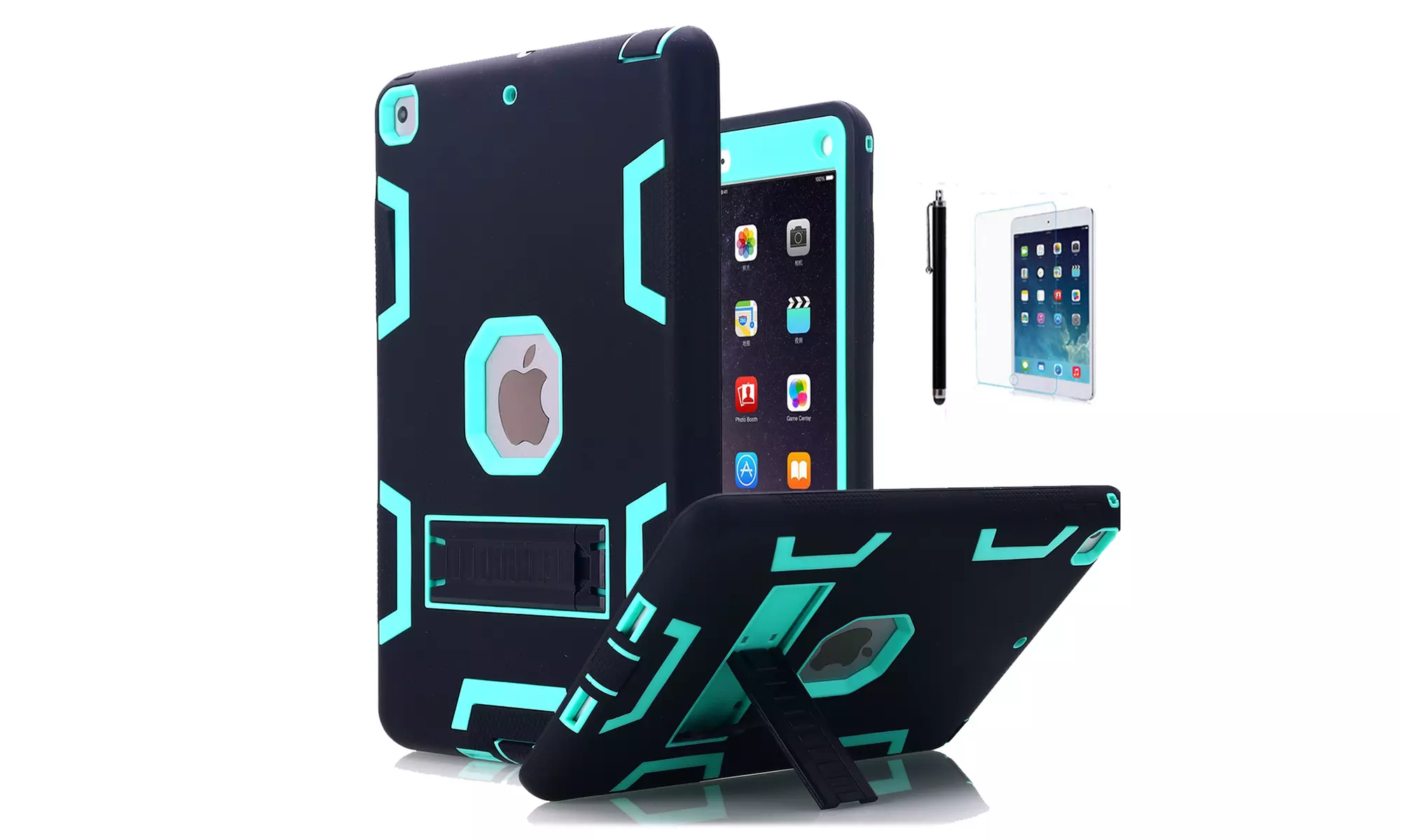 Shockproof Heavy Duty Case with Kickstand for iPad 9.7 Inch 2017 2018