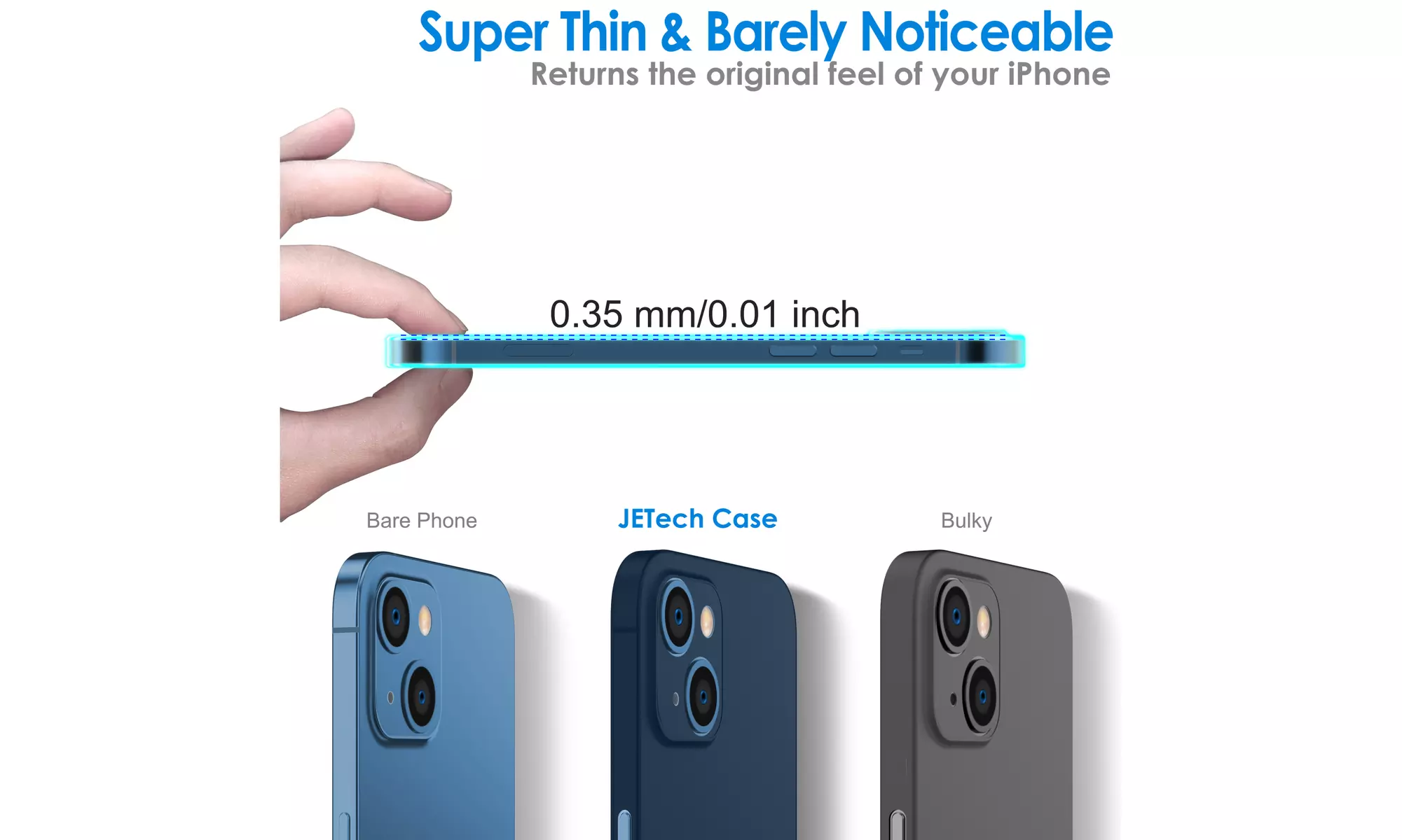Ultra Slim Matte Case for iPhone 13, Camera Lens Full Protection Hard Thin Cover