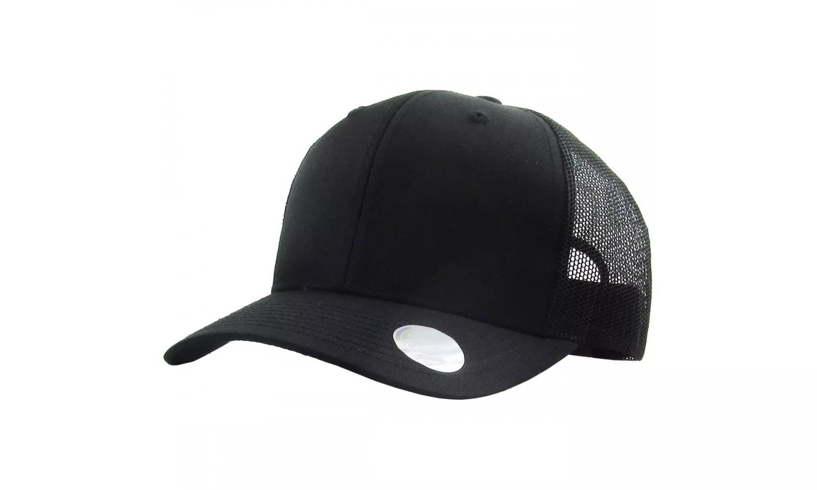Solid Color Monagrammable Trucker Baseball Cap With Meth Details - Primary Image