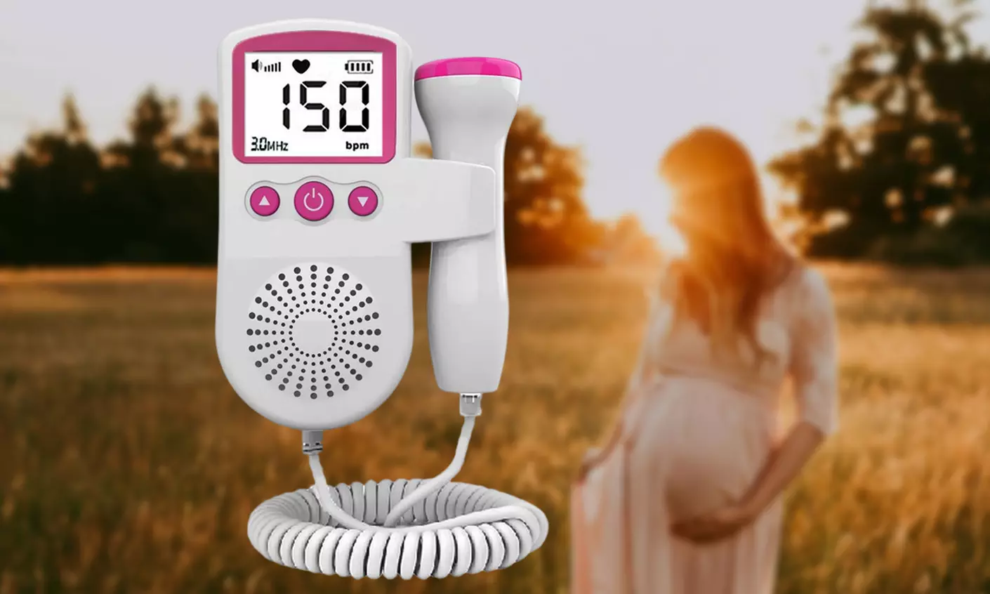 Fetal Monitor,Baby Heartbeat Monitor Pregnancy Doppler for New Mom - Primary Image