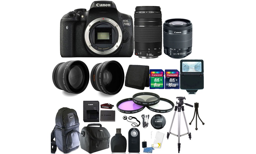 Image 4: Canon 750D / T6i DSLR Camera with 18-55mm Lens and 75-300mm Lens