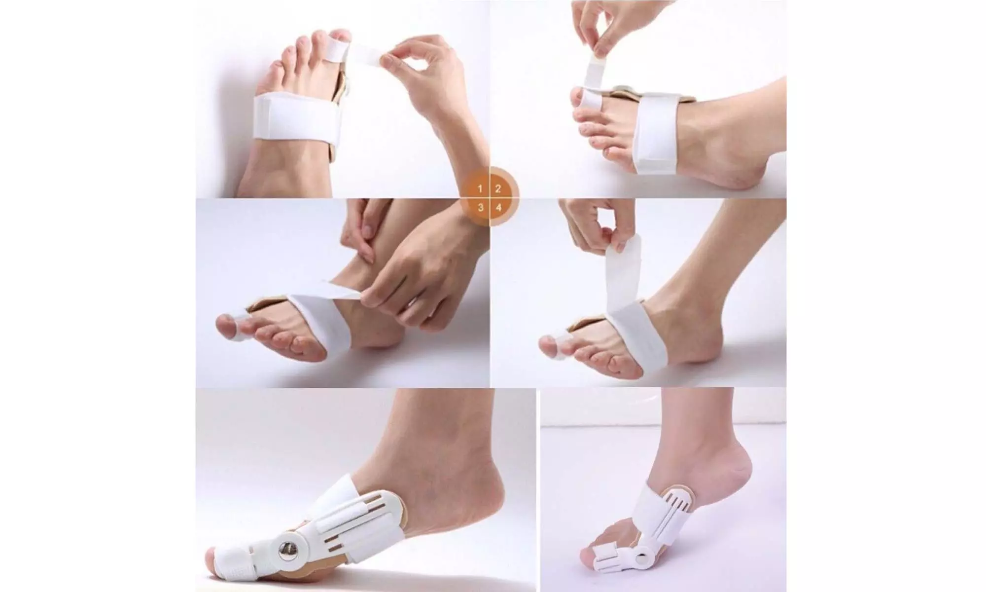 Hallux Valgus Big Toe Bunion Straightener Splint Corrector Pain Relief - Second Medium