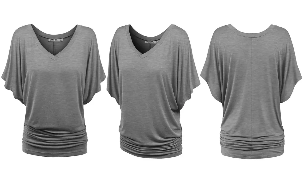 Women's Dolman Top S-3X  by Made by Johnny Plus Size 