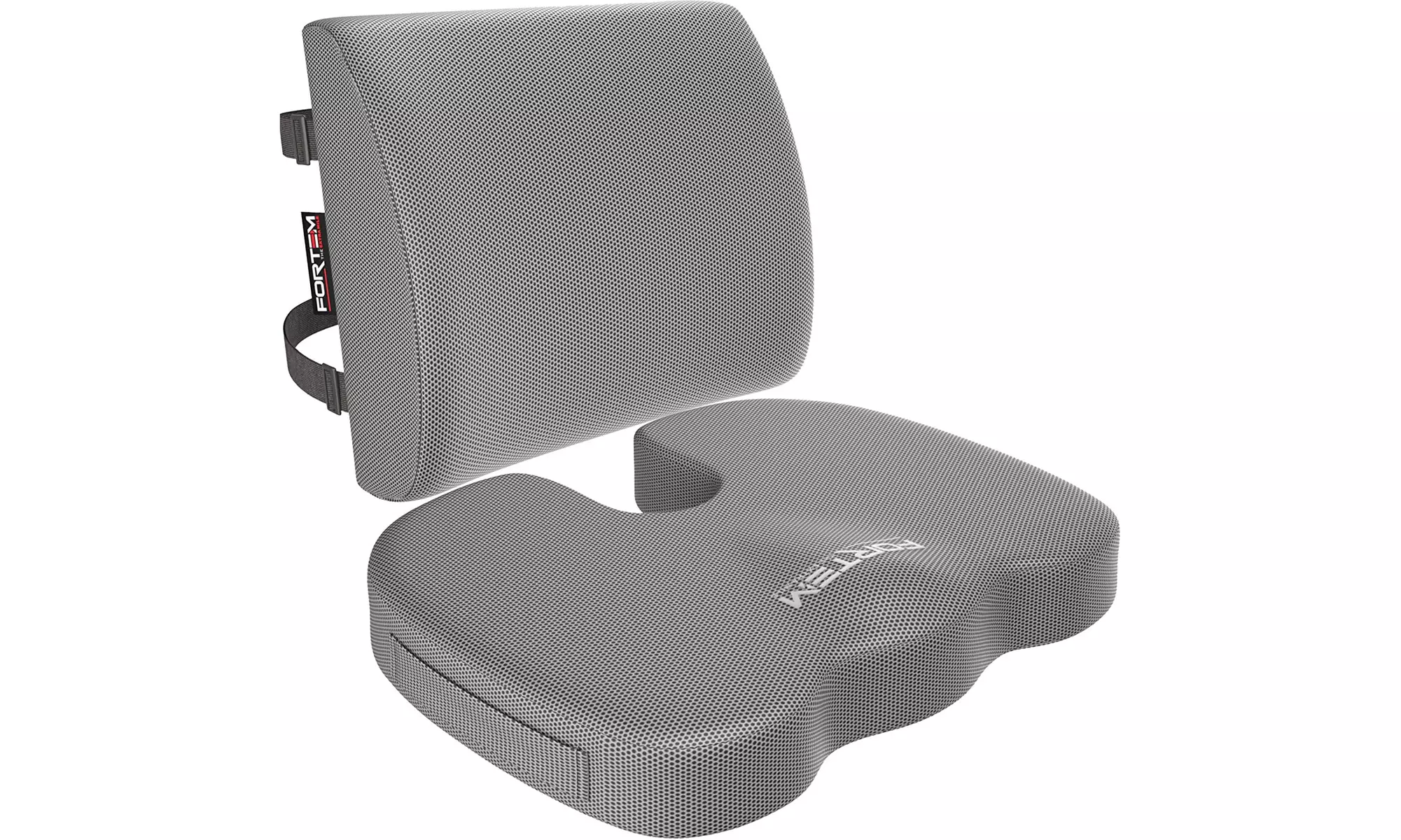 FORTEM Seat Cushion & Lumbar Support for Office Chair, Car, Wheelchair - Second Medium
