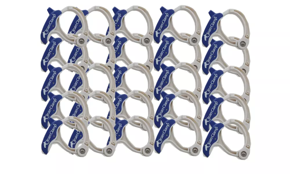(25-Pack) Cable Clamp Sea Clamp Medium Blue Cable Management Organization - Second Medium