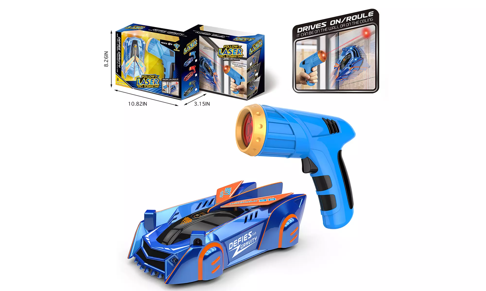 Zummy Zero Gravity Laser-Guided Real Wall Climbing Race Car - Second Medium
