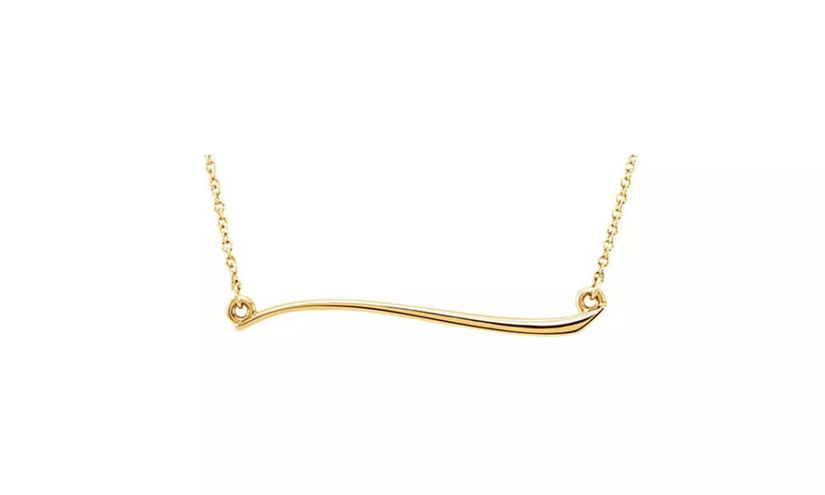 14K Yellow Freeform Bar 17.44'' Necklace - Primary Image